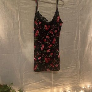 Black and Pink Rose tank top
